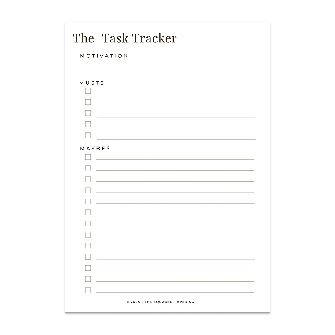 PREORDER The Task Tracker Stickypad – The Squared Paper Co